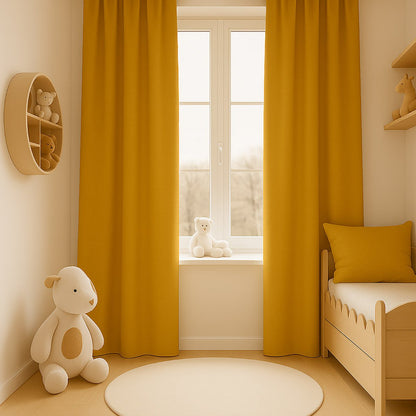 Gaasgordijnen 65x260 cm organisch katoen beige