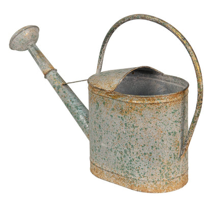 Decoratie gieter 50x16x33 cm grijs groen metaal