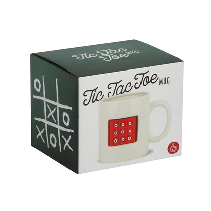Beker 590ml keramiek rood wit
