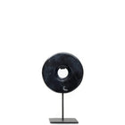 Marble Disc On Stand Black Decorative Accessory Table