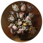 Muurcirkel Stilleven met bloemen