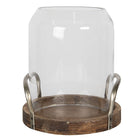 Windlicht Ø 22x27 cm hout glas