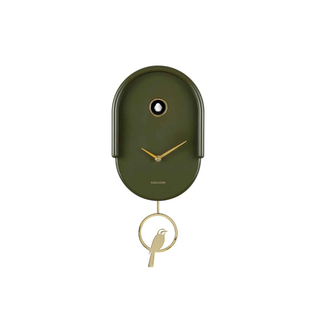 Wandklok groen 20x42x20 cm
