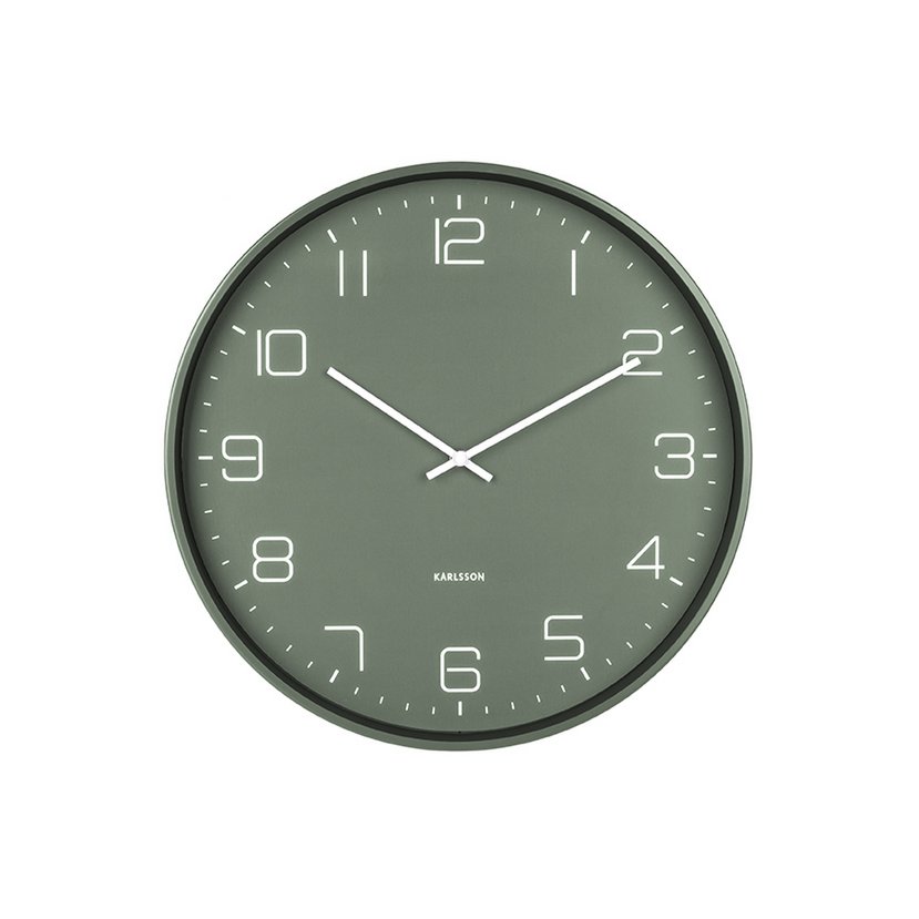Wandklok 40 cm ijzer groen