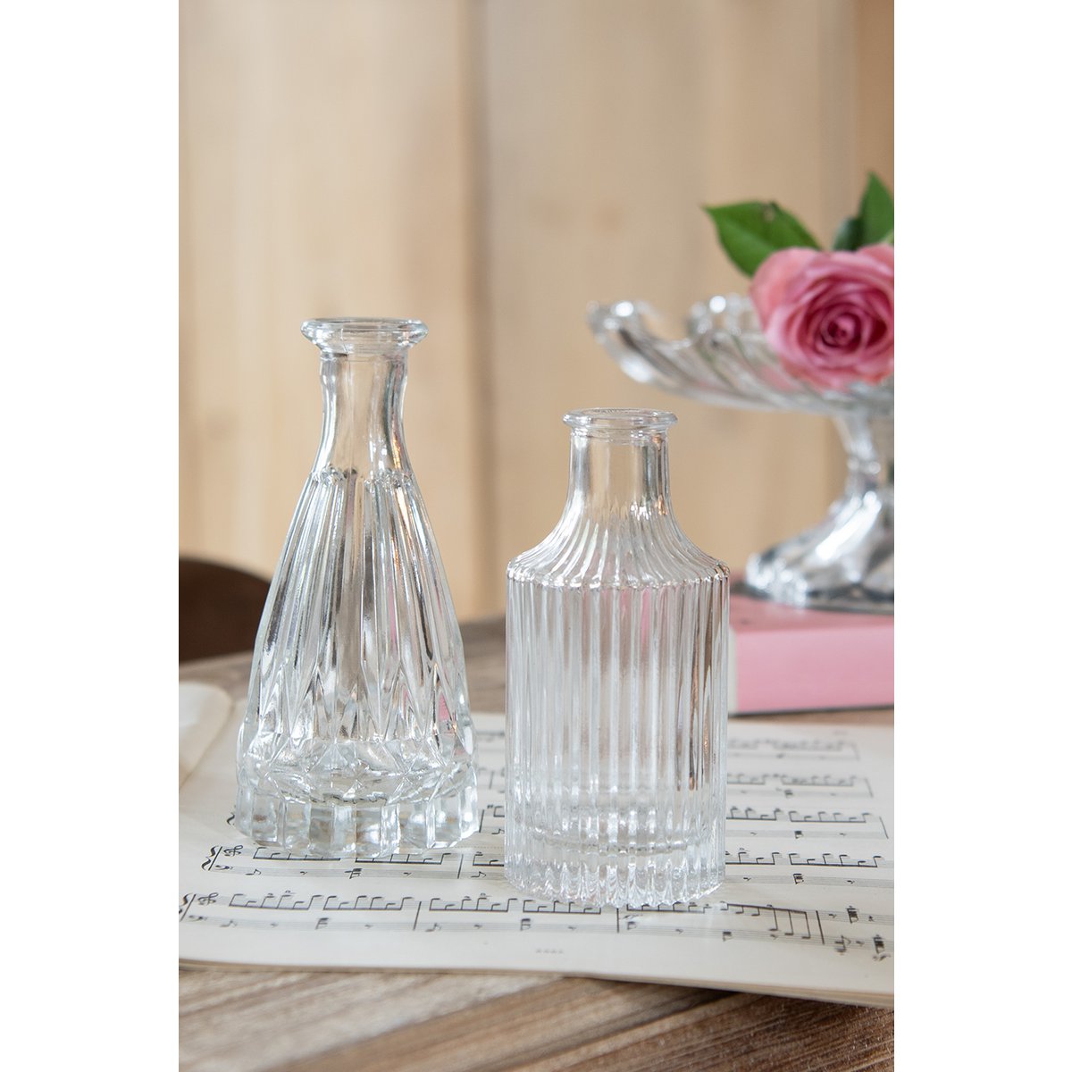 Vaas Ø 7x15 cm glas