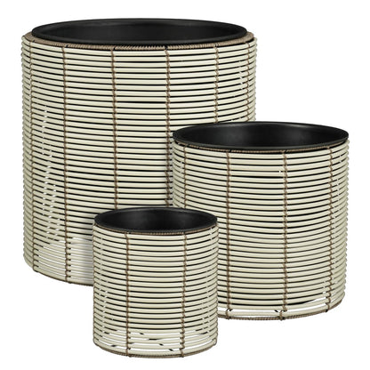 Bloempot set Cesena wit Ø25-45 cm gerecycled plastic
