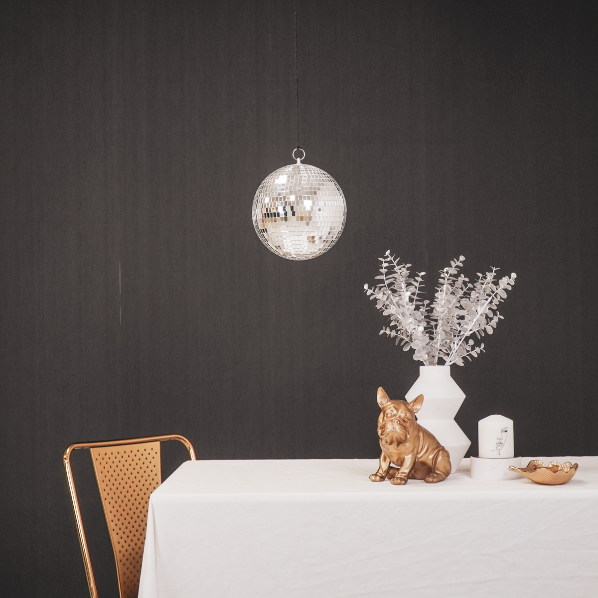 Christmas Decoration - Christmas Ornament - Disco Ball - Foam - Silver - 20x20x20cm