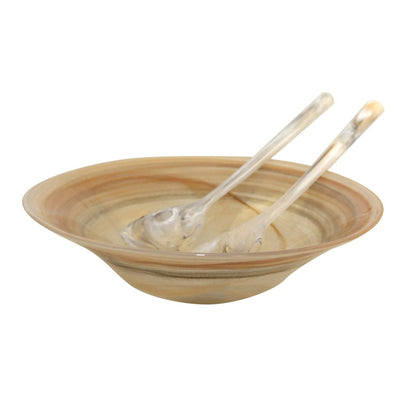 Glasschaal 30x30x7.5 cm beige