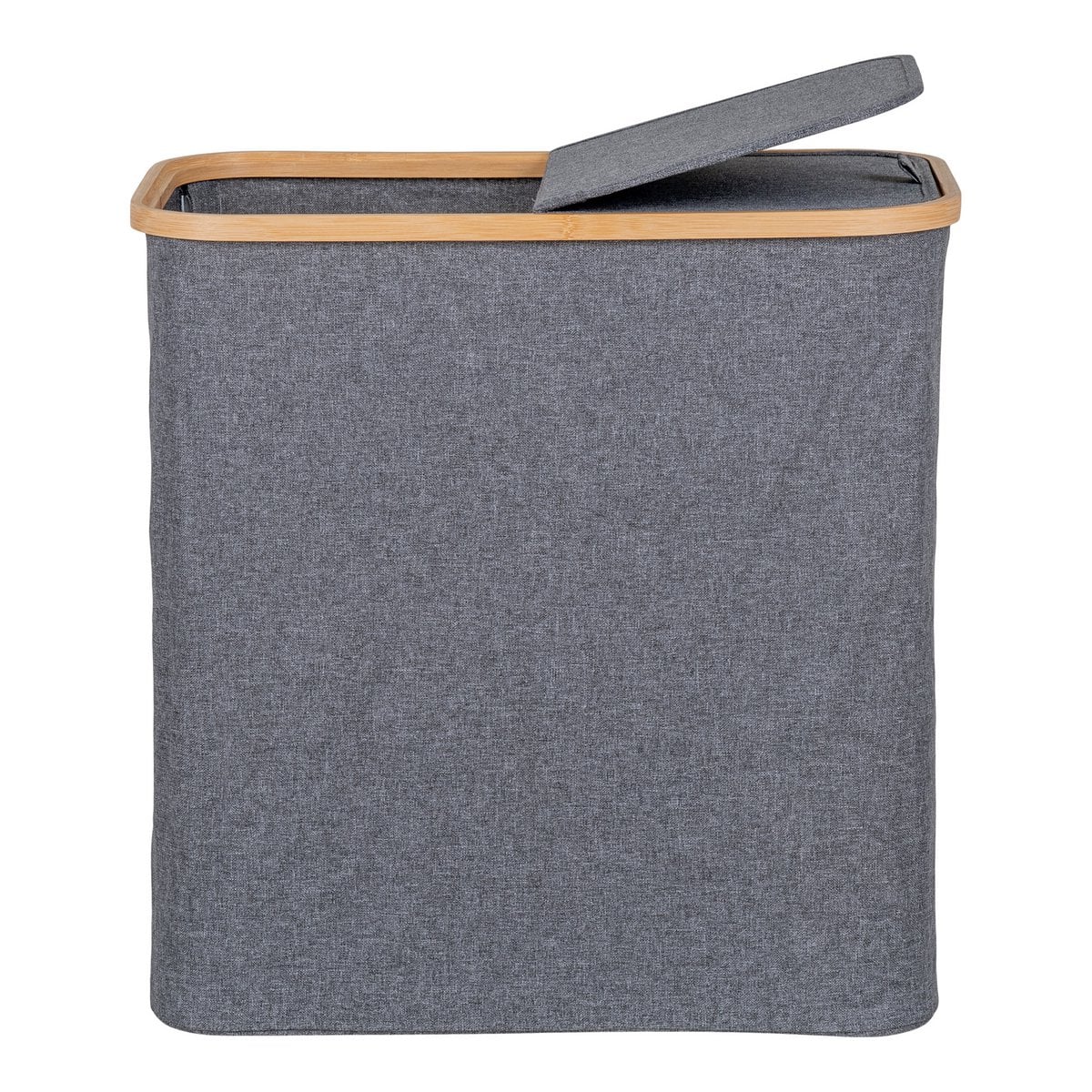 Wasmand 54x33x54 cm donkergrijs bamboe