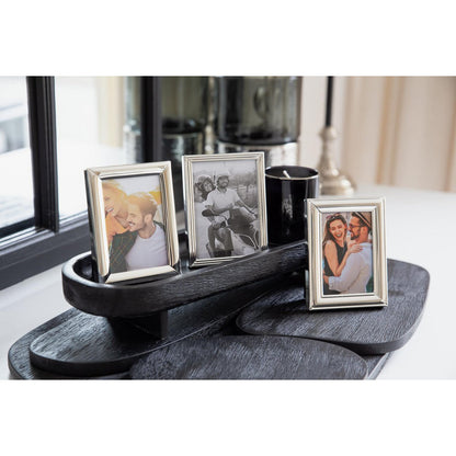 Fotolijst 6x9 cm verzilverd set van 3