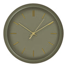 Wandklok 30 cm groen goud geruisloos