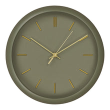 Wandklok 30 cm groen goud geruisloos