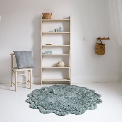 Sweet April Aqua washable cotton rug