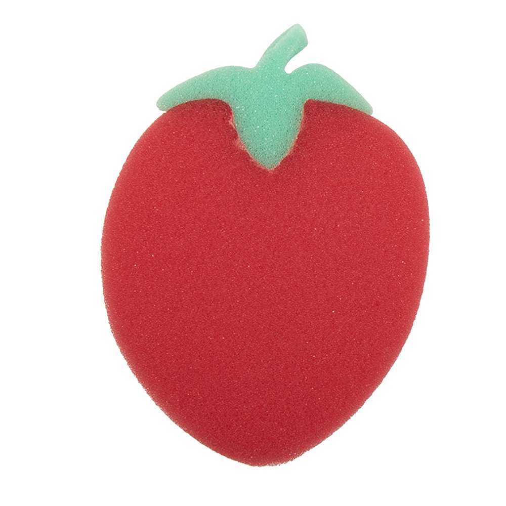 Bath Sponge Strawberries 13x3x10 cm Red Synthetic