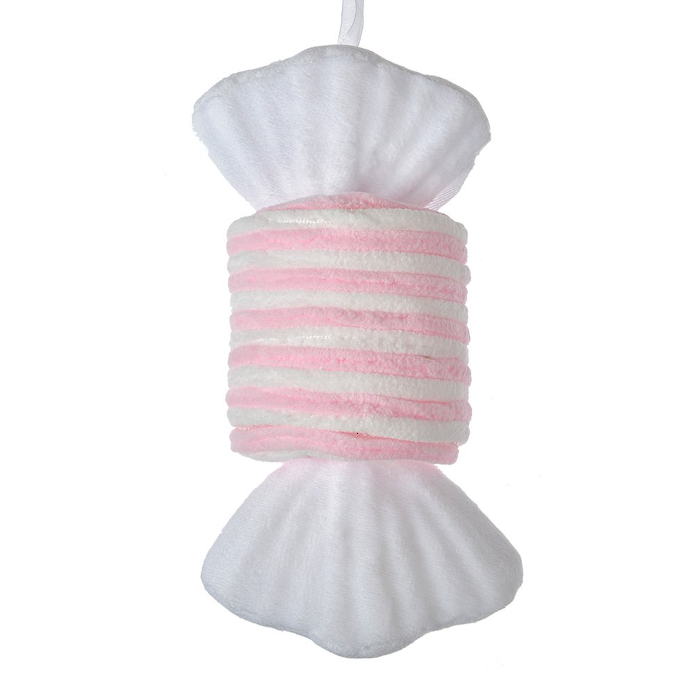 Kersthanger snoepvorm 11x8x20 cm roze wit