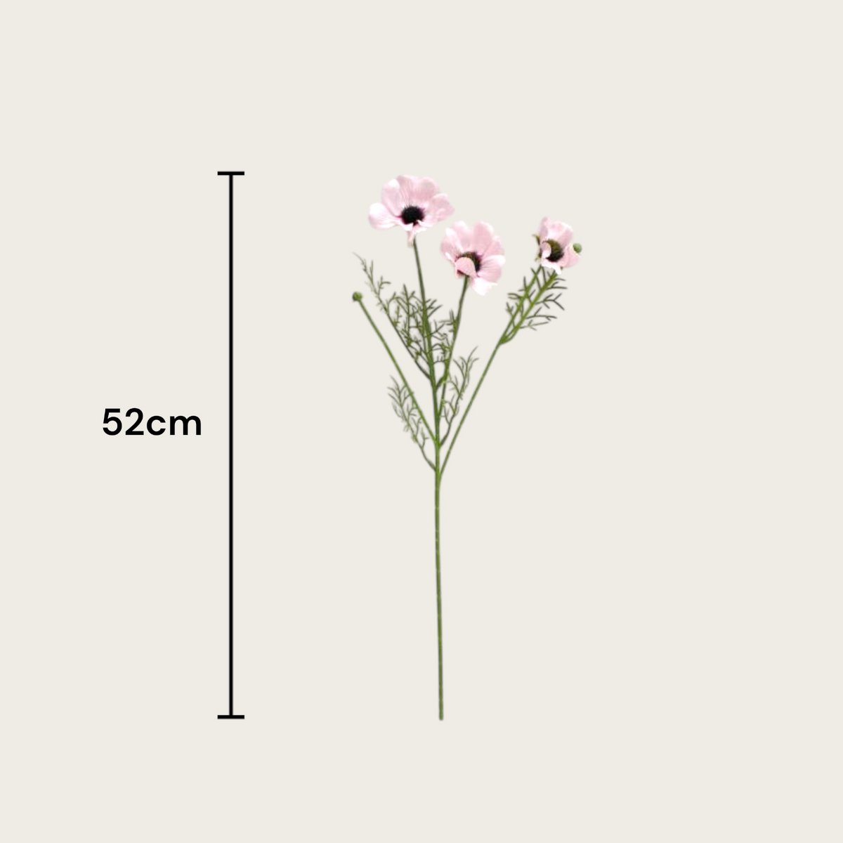 Kunstbloem chrysant roze 52 cm