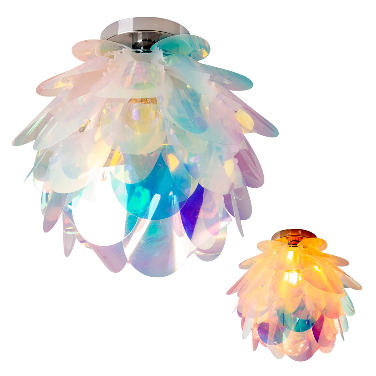Plafondlamp Fora Iriserend Plastic E27 Diameter 40 Cm