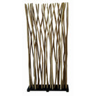 Scherm 100x200 cm gerecycled teakhout bruin zwart