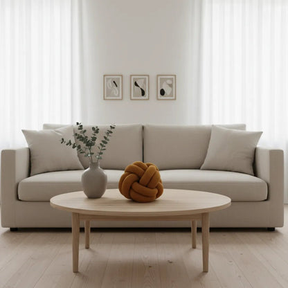 Mustard Knot Ball – Cushion – 30x30 cm – Urbane Hide