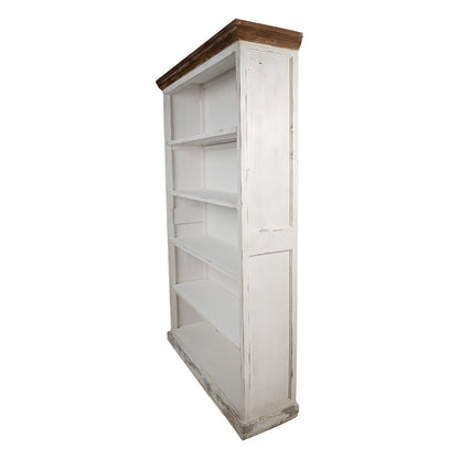 Boekenkast 120x36x195 cm wit hout