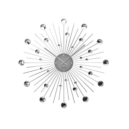 Wandklok Sunburst groot kristallen