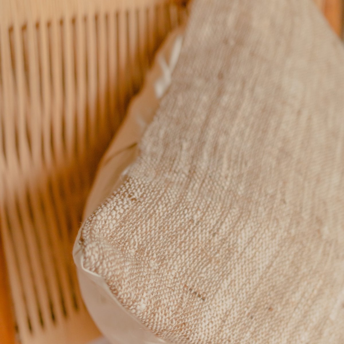 Kussenhoes 40x40 cm onbehandeld katoen beige