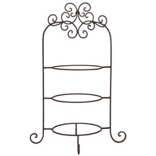 3-Tier Cake Stand 36x28x54 cm Brown Iron Pedestal Cake Stand
