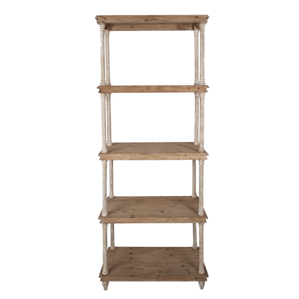 Boekenkast hout 80x40x210 cm bruin