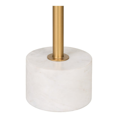 Bijzettafel messing marmer Ø41x58 cm