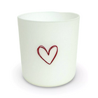 Hart kaars wit 8 cm