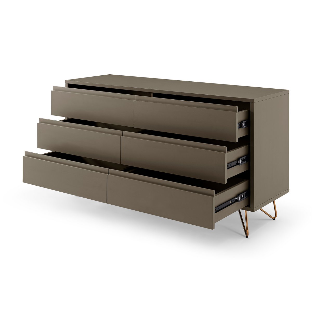 Ladekast 120x40x70 cm grijs MDF