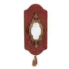 Wandspiegel 20x3x44 cm roze goudkleurig polyresin
