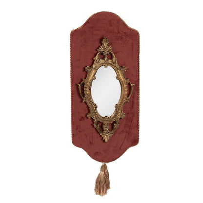 Wandspiegel 20x3x44 cm roze goudkleurig polyresin