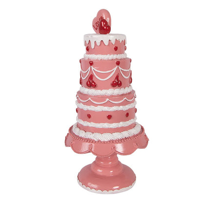 Decoration Statue Cake Ø 16x33 cm Pink Plastic