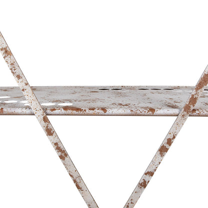 Wandrek ijzer 76x47x177 cm wit bruin