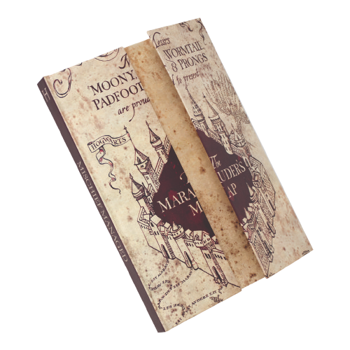 Harry Potter - A5 notebook in Marauder's Map design, magnetic