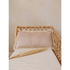 Soft velvet bolster "Latte" with fringe