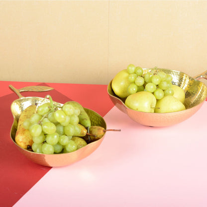Fruitschaal 27x22x5 cm goud aluminium