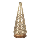 Kerstboom decoratie Ø 17x41 cm goudkleurig glas hout