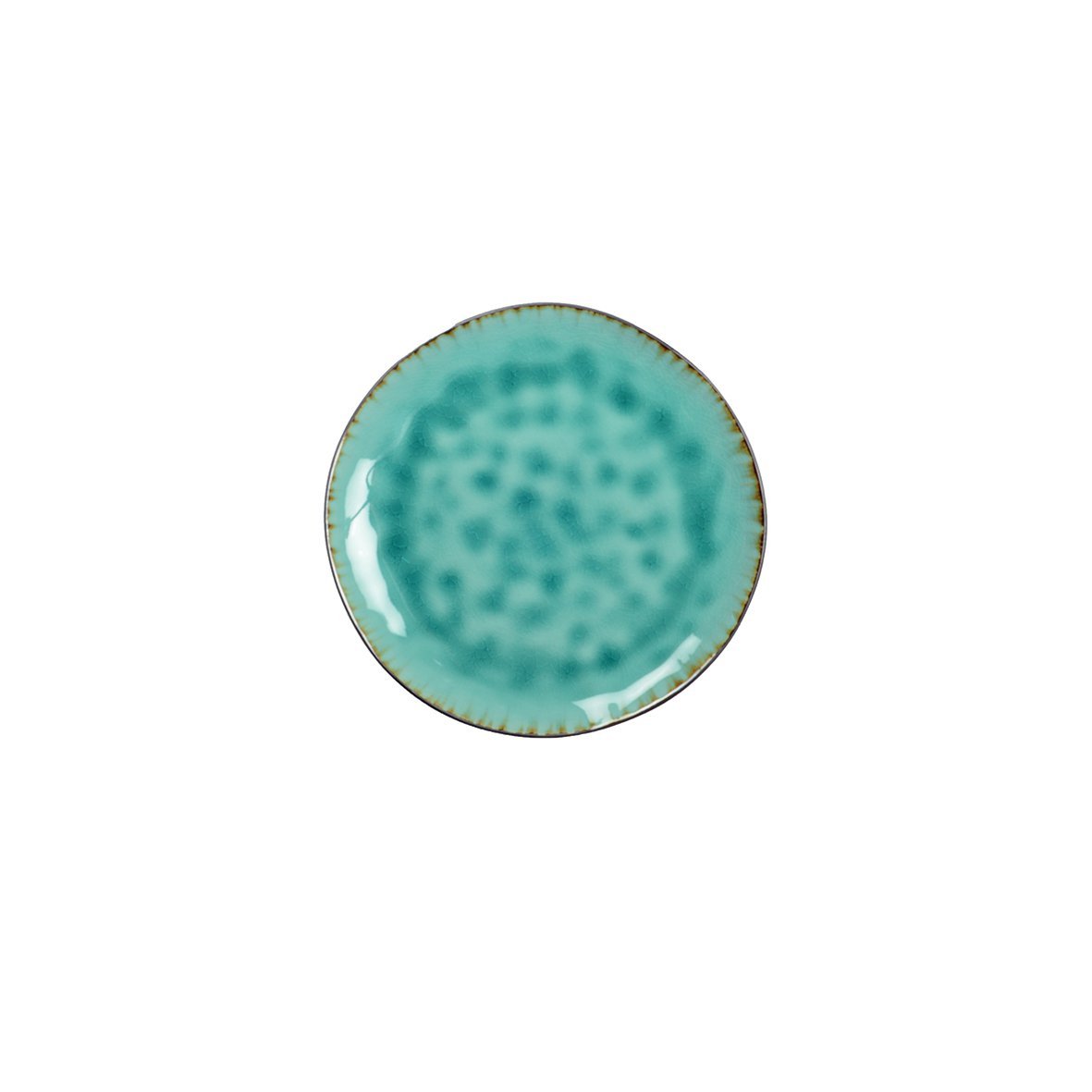 Dessertbord 20x20x1 cm keramiek turquoise