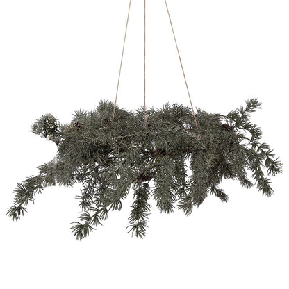 Kerstkrans 60 cm groen kunststof LED