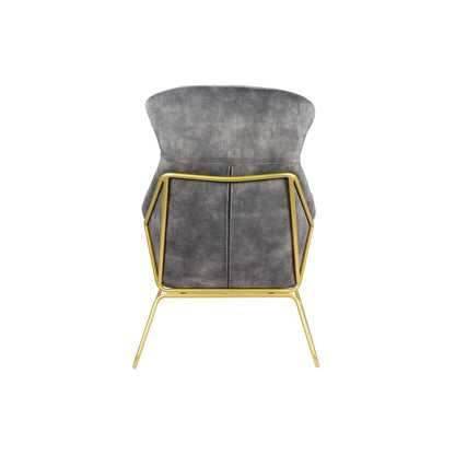 Grey velvet lounge chair