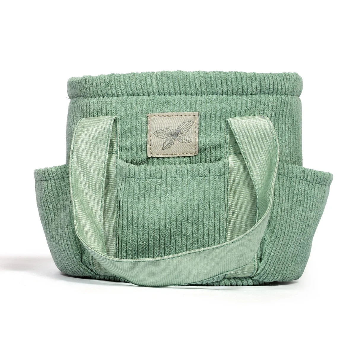 Verzorgingstas stokpaard groen corduroy