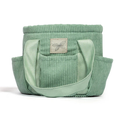 Verzorgingstas stokpaard groen corduroy