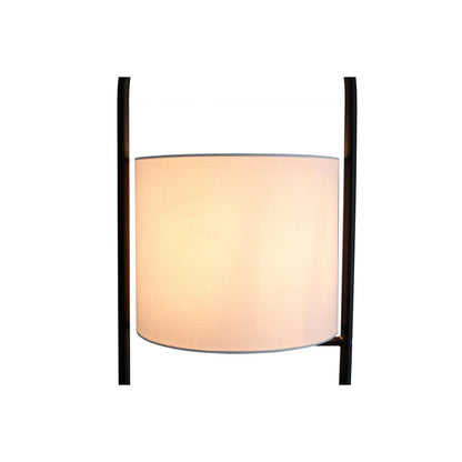 Vloerlamp acaciahout naturel/wit 153 cm plantenframe