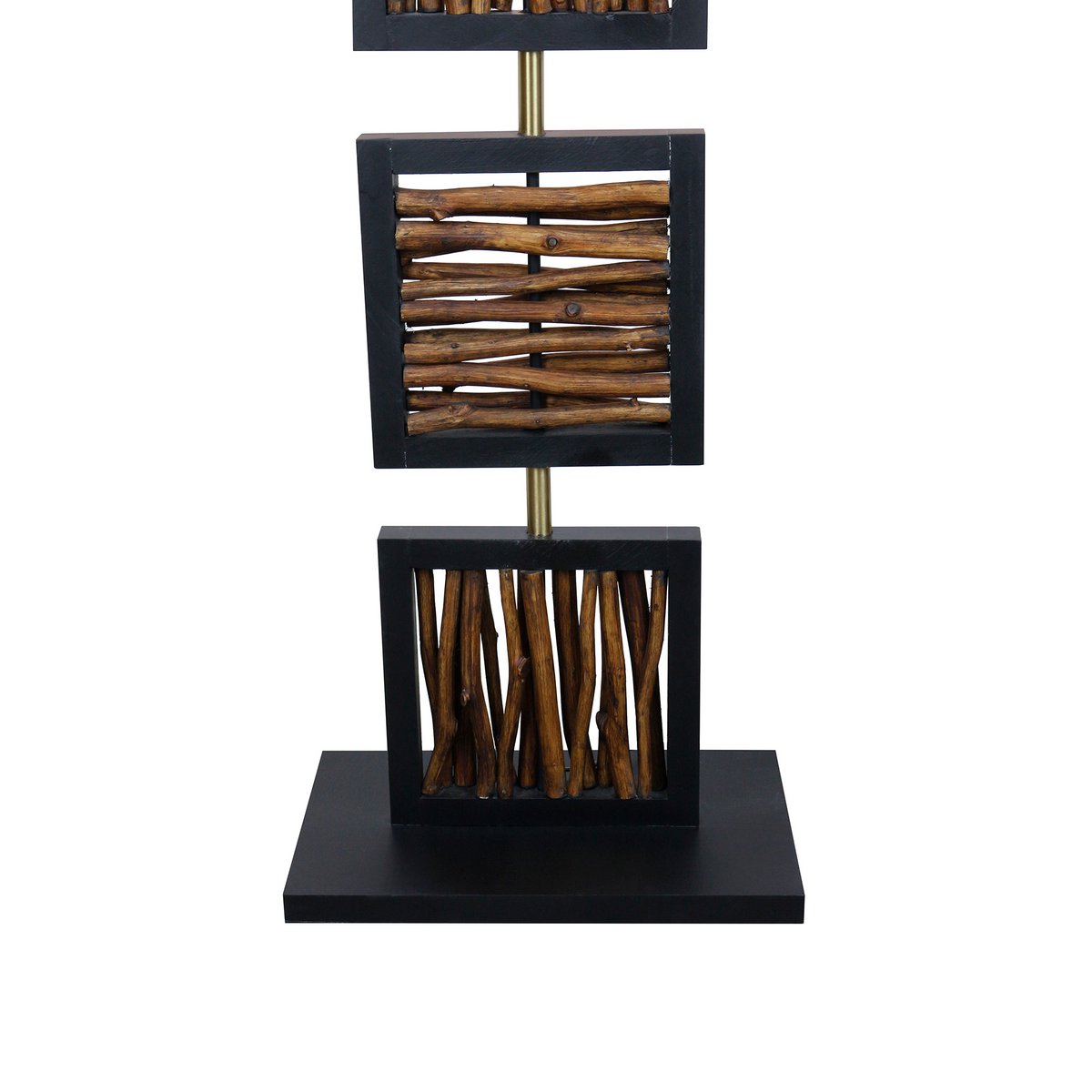 Vloerlamp drijfhout naturel zwart 163 cm
