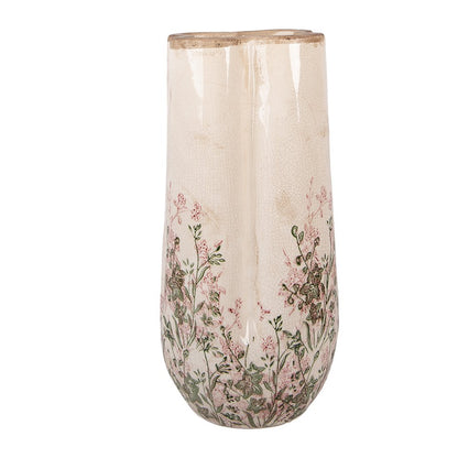 Vaas 16x36 cm beige keramiek