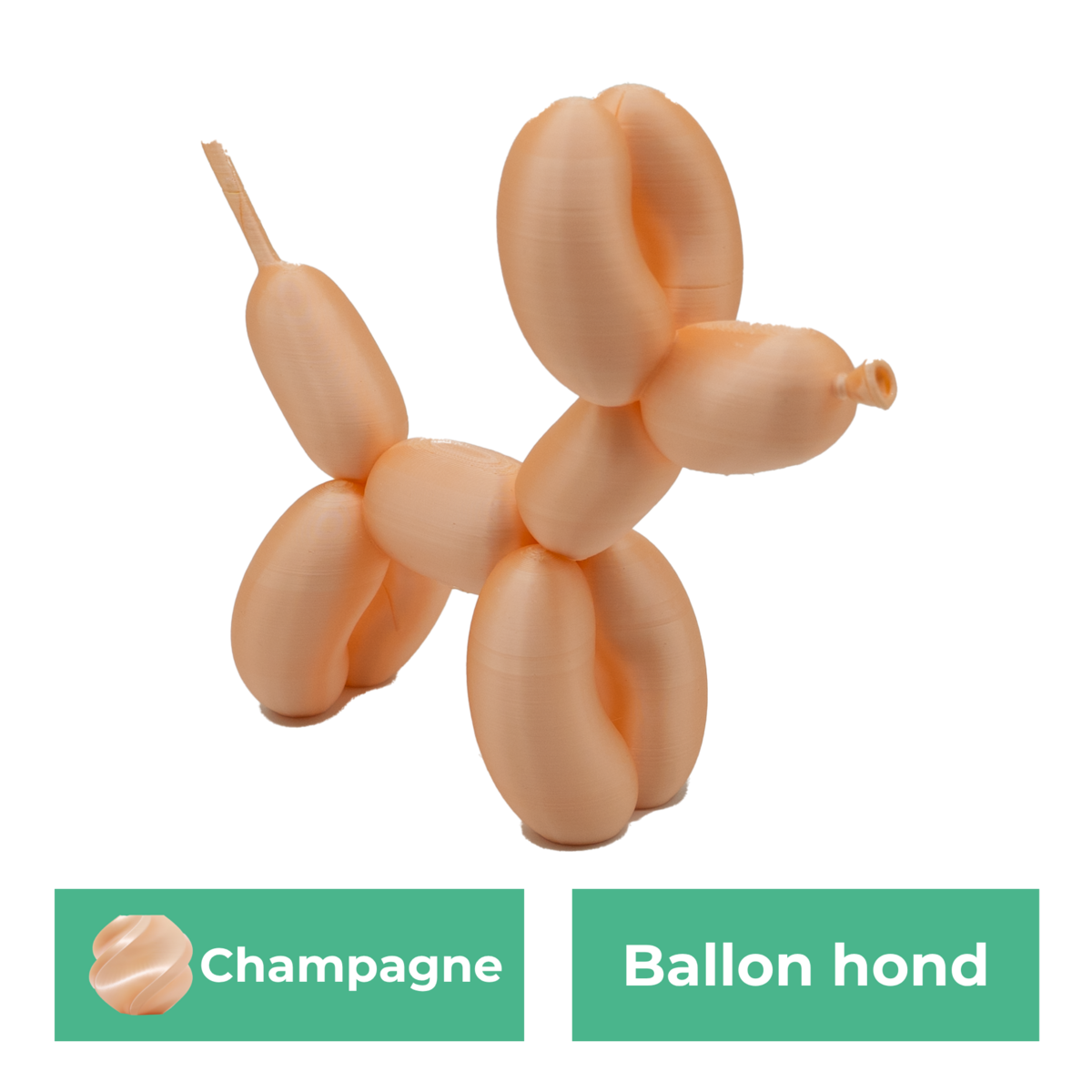 Ballon hond beeldje 20 cm zwart