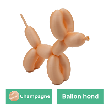 Ballon hond beeldje 20 cm zwart