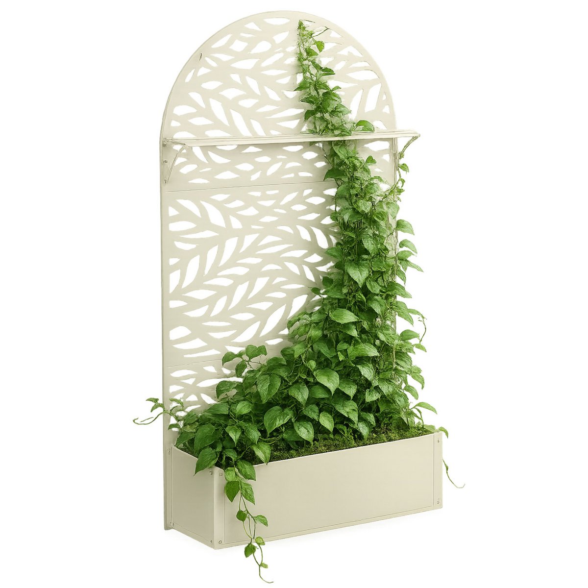 Plantenstandaard 90x33x180 cm gebroken wit ijzer